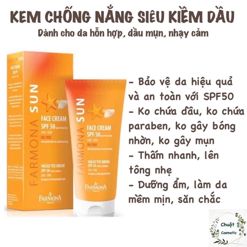 KEM CHỐNG NẮNG OIL FREE FACE SUN SPF 50 BaLan