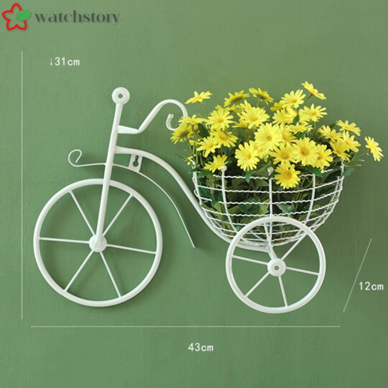 Giỏ hoa treo tường hình xe đạp phong cách cổ điển độc đáo trang trí nhà cửa xinh xắn