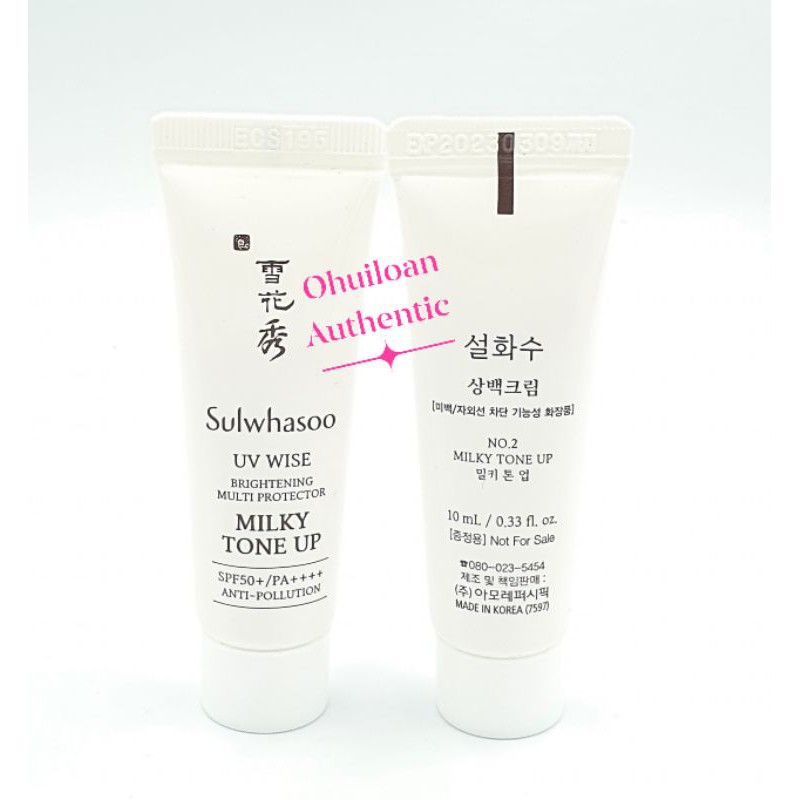 [ Mini 10ml Mới ] Kem Chống Nắng SULWHASOO trắng da nâng tone MILKY TONE UP | BigBuy360 - bigbuy360.vn