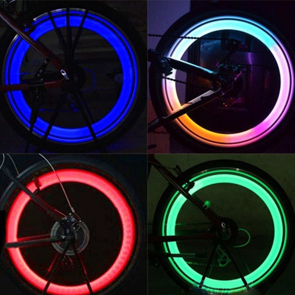 Đèn Led Phát Sáng Gắn Bánh Xe Đạp