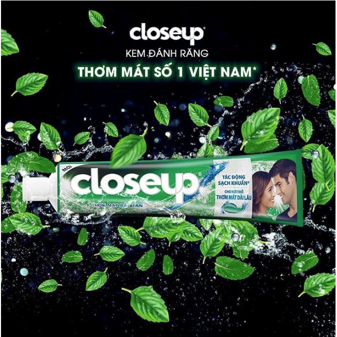 Kem Đánh Răng Closeup Thơm Mát Bất Tận - Bạc Hà The Mát 180g