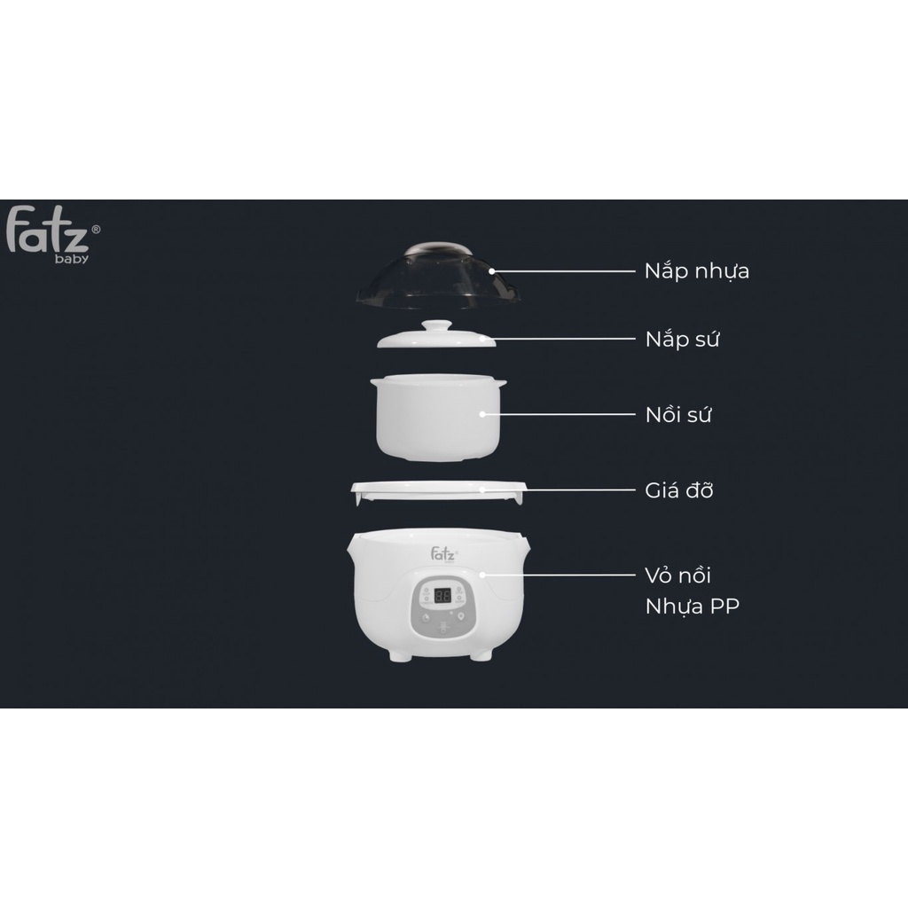 Nồi hầm cách thuỷ thông minh Fatz Baby STEW 1 FB9107ZT 0,7 lít