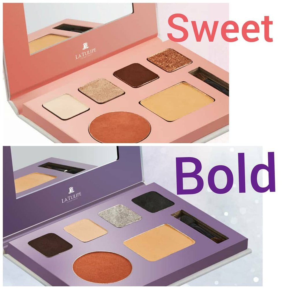 (hàng Mới Về) Bảng Phấn Trang Điểm Mang Đi Du Lịch Hình Hoa Tulip