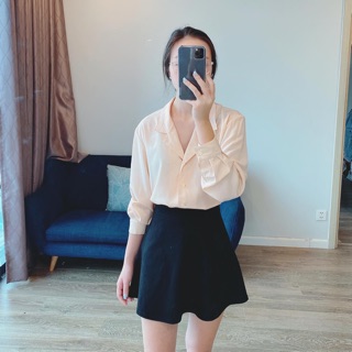 Áo sm voan cổ vest