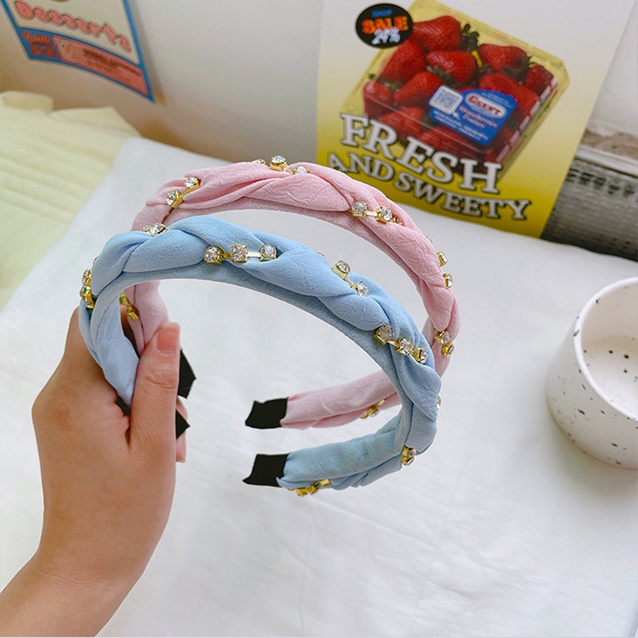 Băng Đô Cài Tóc Đính Đá Lấp Lánh Phong Cách Hàn Quốc