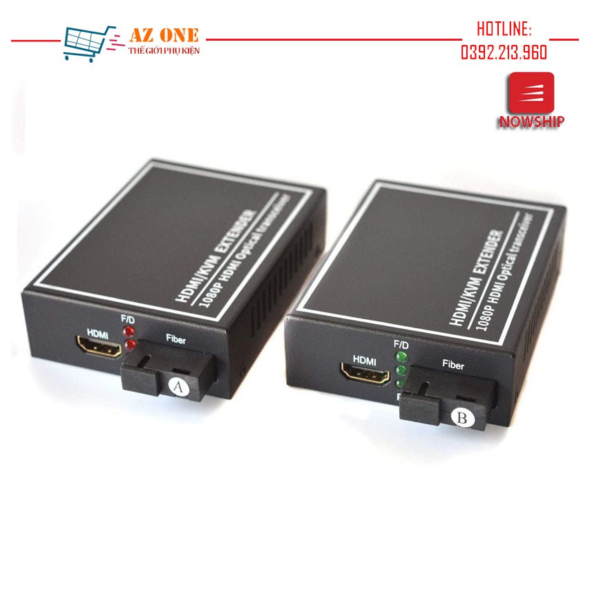 Bộ Converter Quang HDMI KVM Extender 1080P Kéo Dài 20KM Có Cổng USB