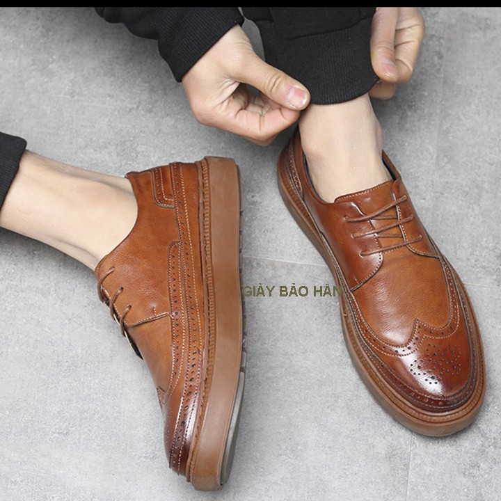 Giày Tây Nam Chạm Khắc Vintage, Mã BH73