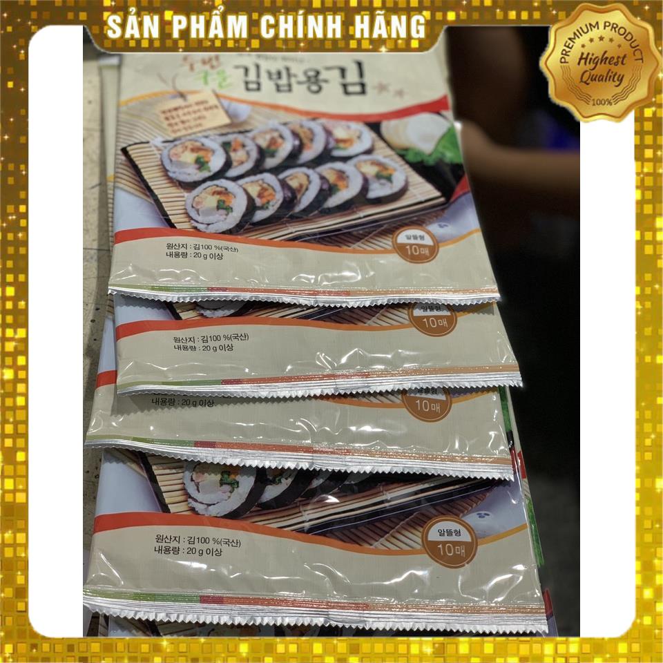 Lá kim làm cơm cuộn haejofood Hàn Quốc loại ngon nhất 10 lá/ tệp
