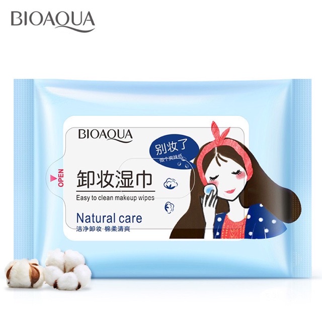 Khăn Ướt Tẩy Trang BIOAQUA tiện lợi Khăn Tẩy Trang Giấy Tẩy Trang 25 tờ