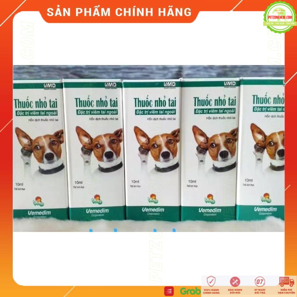 Chai nhỏ tai cho mèo Vemedim Ear Drops 10ml ️ FREESHIP️ thuốc nhỏ tai chó chặn ngay triệu chứng viêm tai ngoài