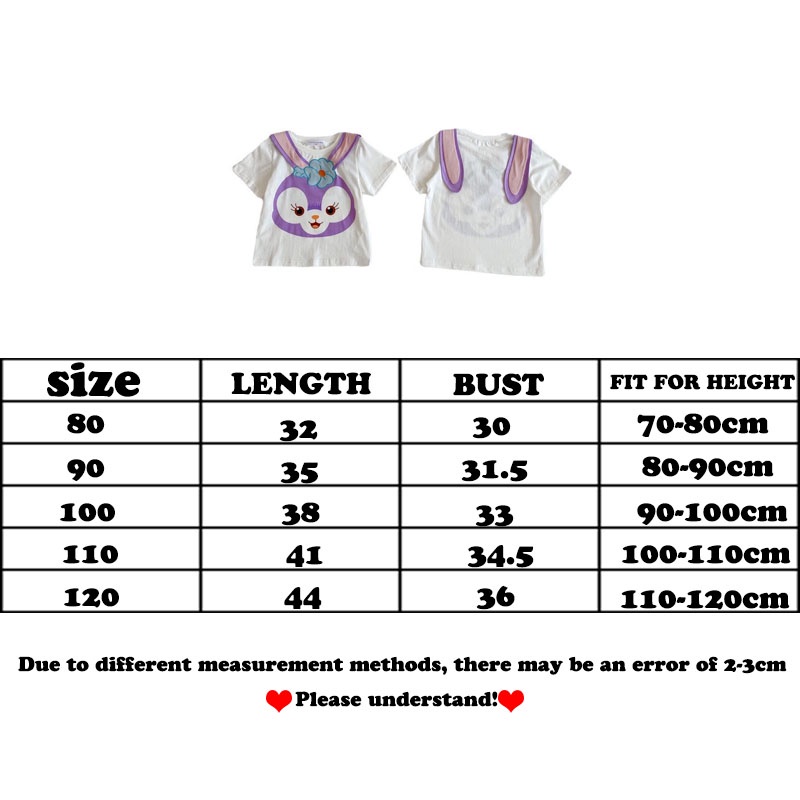 Áo Thun Tay Ngắn Đính Tai Thỏ Hoạt Hình Phong Cách Hàn Quốc Dễ Thương Cho Bạn Gái