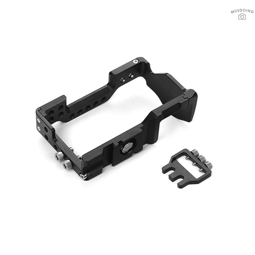 ღ Andoer Camera Cage Aviation Aluminum Video Film Movie Making Cage with 1/4 Inch Screw Hole Cable Clamp Accessory Replacement for Sony A6000/A6300/A6400/A6500 Camera