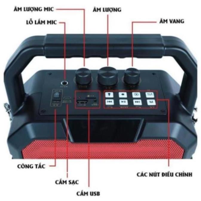 Loa Bluetooth W-King K1S VIMU - Loa karaoke không dây, công suất 40W, Wking T5 T9 K9 K3h K1S, Bass siêu to - BH 12 Tháng