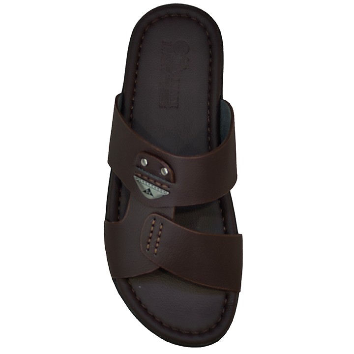 Dép nam quai ngang TiTi ĐÔ da bò thật cao cấp DN2076a