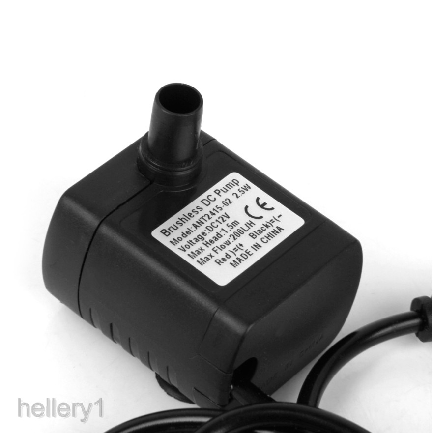 [Hellery1] Máy Bơm Nước Mini V 2.5W Với Lưới Lọc 200L / H Cho Bể Cá
