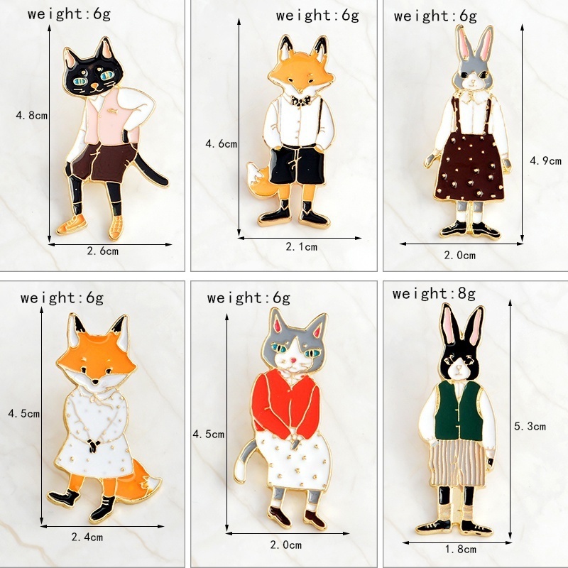 Huy hiệu cài áo Miss Zoe hình động vật hoạt hình ngộ nghĩnh