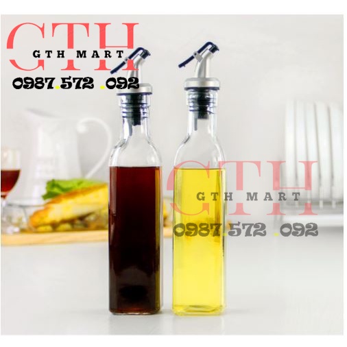 Chai đựng gia vị -Chai đựng dầu ăn - bình rót nước mắm ,dấm, mật ong TẶNG  -GTH MART