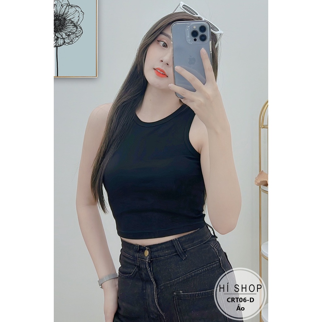 Áo Croptop ba lỗ nữ ngược ôm Body chất liệu thun cotton 100% co dãn mạnh - kvindstore08