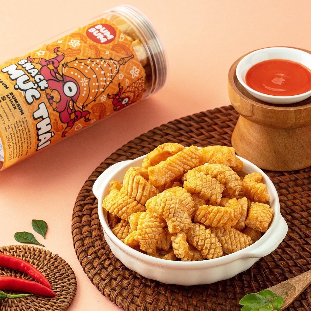 Bánh snack mực Thái Lan DumBum 180g đồ ăn vặt Hà Nội