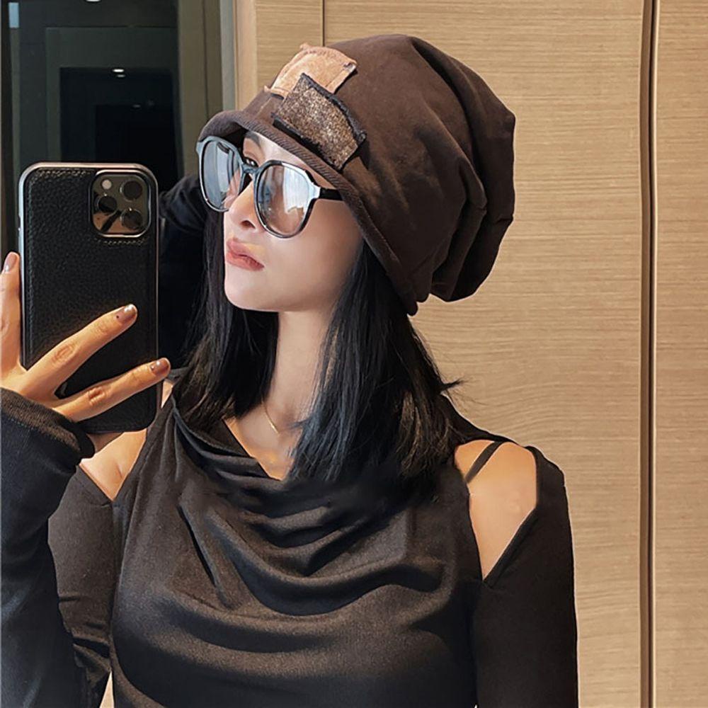 Qqmall Mũ Dệt Kim Phong Cách Hip Hop Thời Trang Thu Đông Dành Cho Nữ
