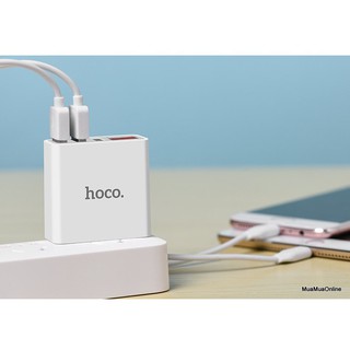 Cốc Sạc Hoco C15 3 Cổng USB Có Màn Hình