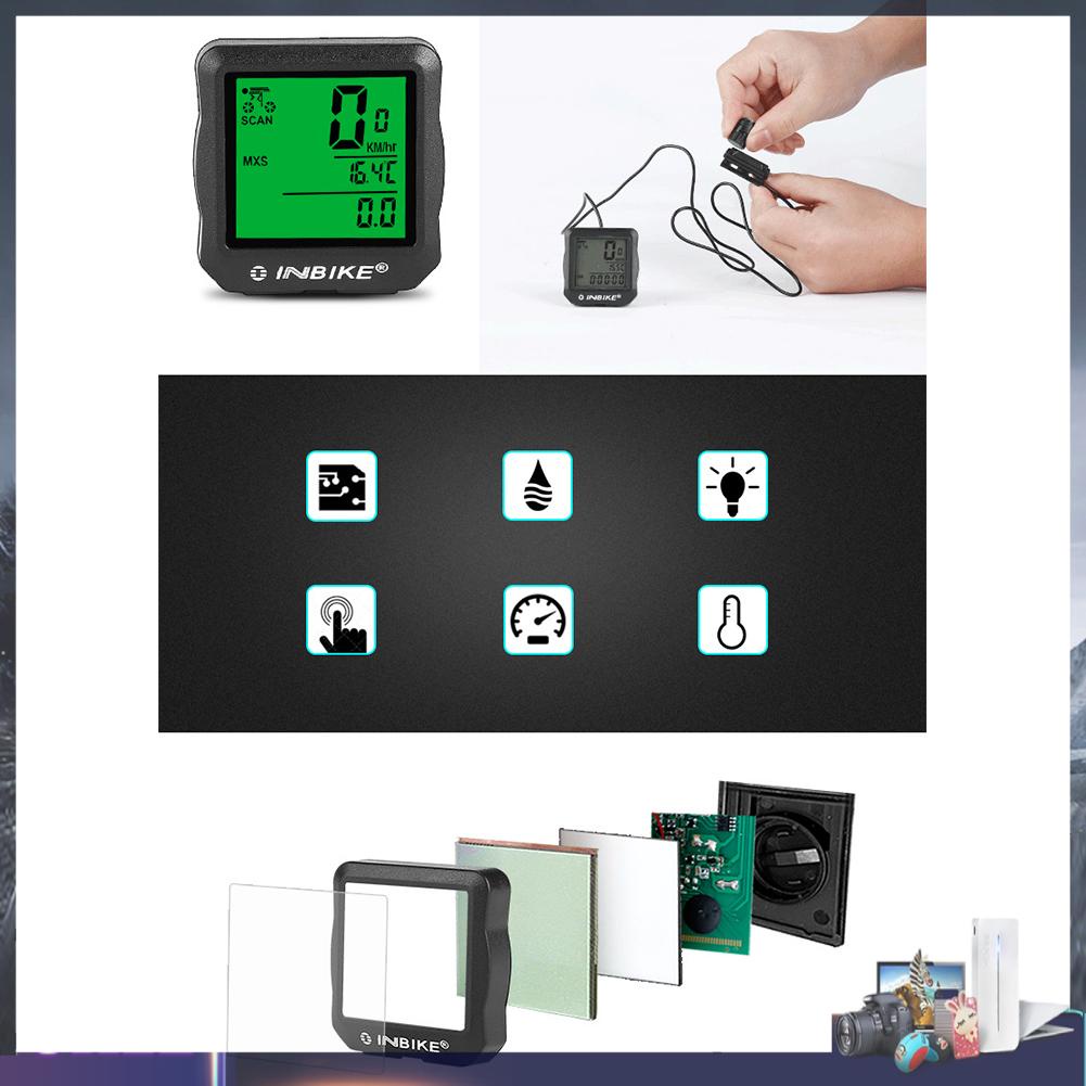 Đồng Hồ Đo Tốc Độ Có Dây Cho Xe Đạp