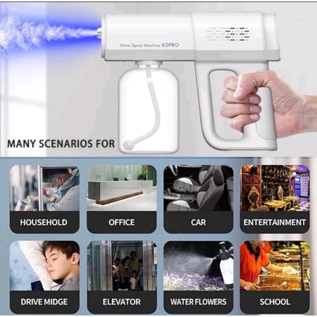 Súng Phun Khử Trùng TIA UV K5 pro- Súng Diệt Khuẩn NANO