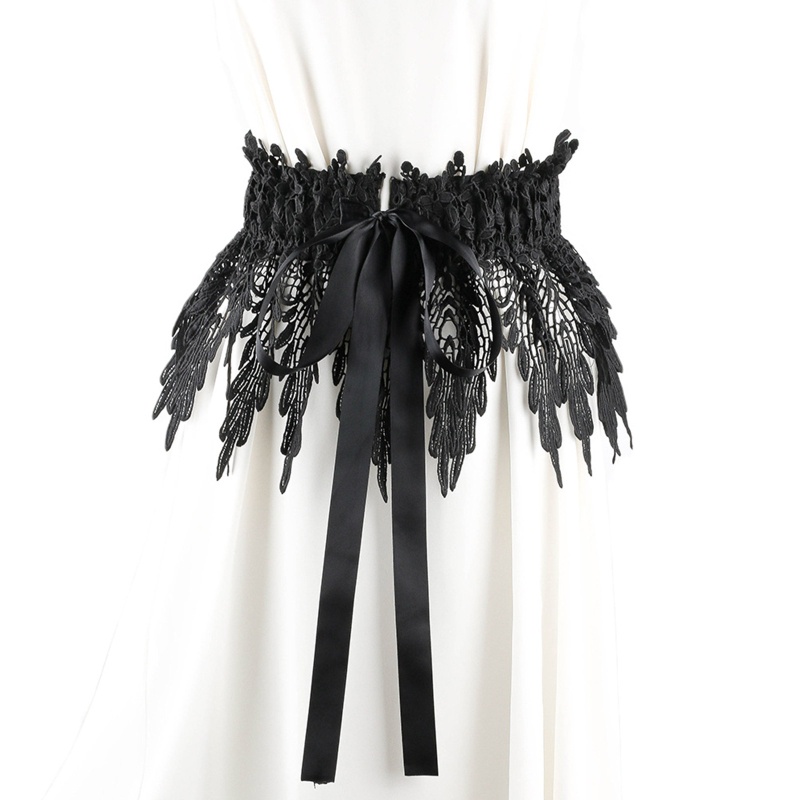 Đai Nịt Bụng Co Giãn Phối Ren Nhún Bèo Thời Trang Cho Nữ