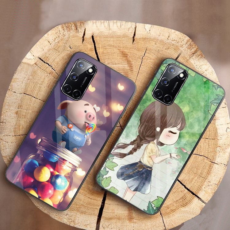 Ốp Lưng OPPO A52, A92, A16 mặt kính cường lực cao cấp