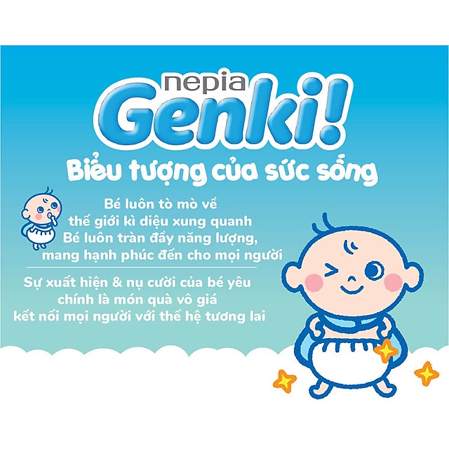 Tã dán Nhật cao cấp Genki (S, 72 miếng)