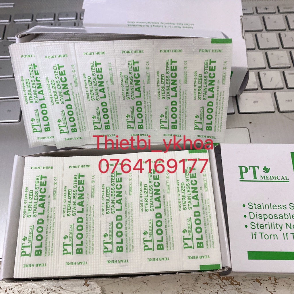 [Hộp 200 Cây] Kim Chích Lễ Mụn - kim lancet PT