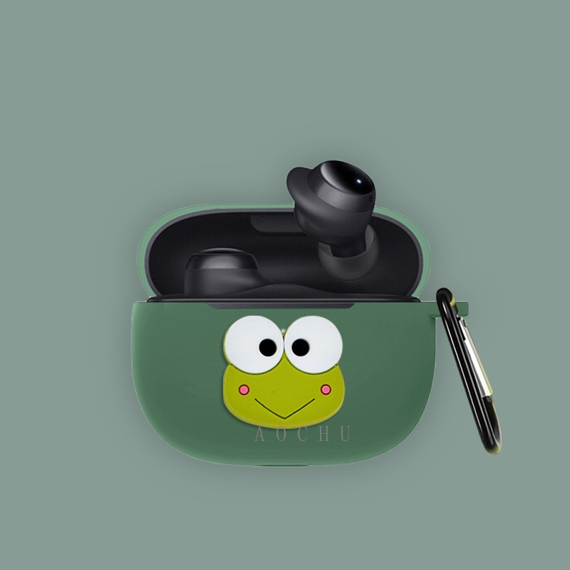 Ốp Hộp Đựng Tai Nghe Nhét Tai Silicon Có Móc Khóa Cho Xiaomi Redmi Buds 3 lite