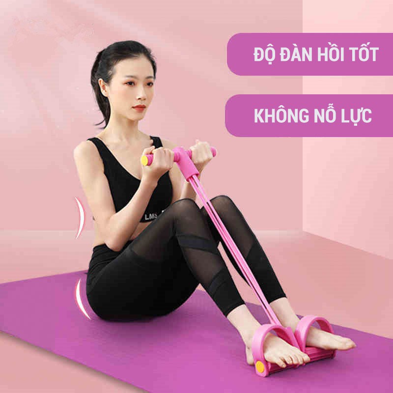 [HÀNG CÓ SẴN] Dây Kéo Đàn Hồi Tập Thể Dục Tập Gym Tập Bụng Tại Nhà Dụng Cụ Tập Lưng Bụng Có Đạp Chân Tiện Lợi