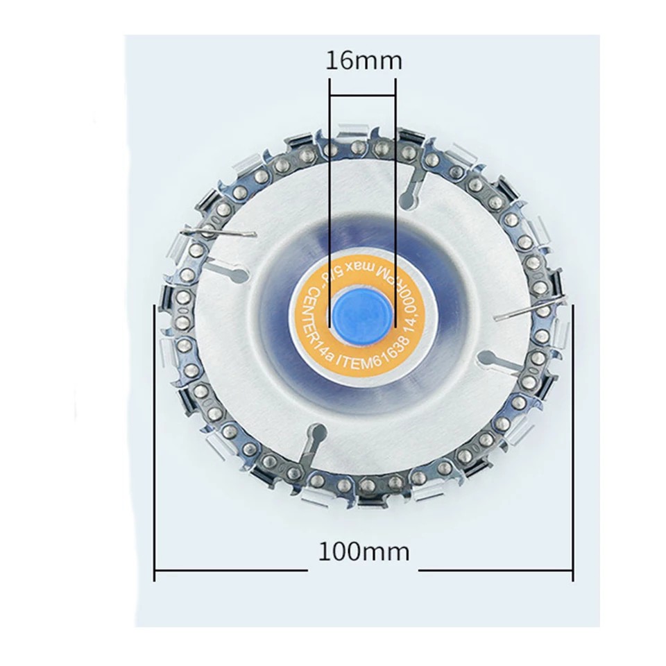 Đĩa cưa xích, lưỡi cưa xích cắt gỗ, phay phá gỗ đa năng gắn máy mài 4 inch