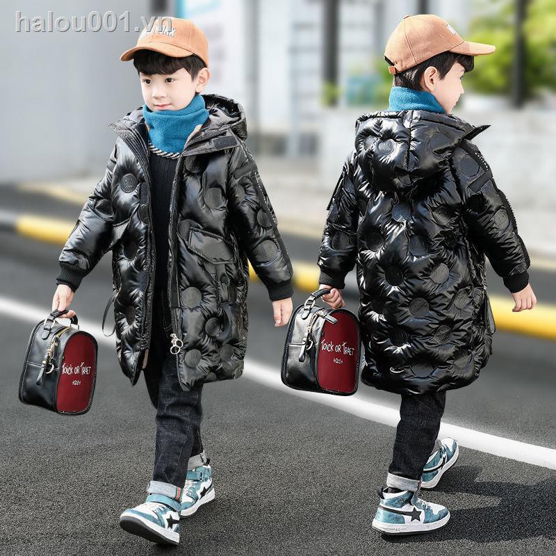 Áo khoác phao dáng dài giữ ấm thời trang sành điệu cho bé trai