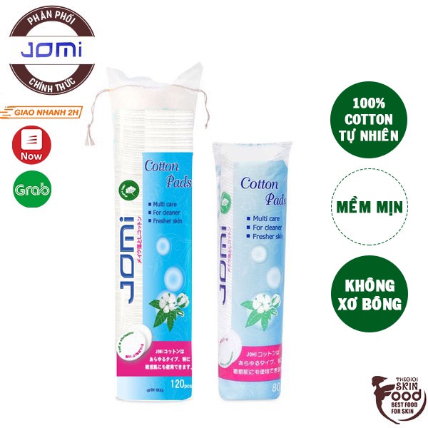 [Mã SKAMCLU9 giảm 10% đơn 100K] Bông tẩy trang 100% cotton tự nhiên Jomi Cotton Pads