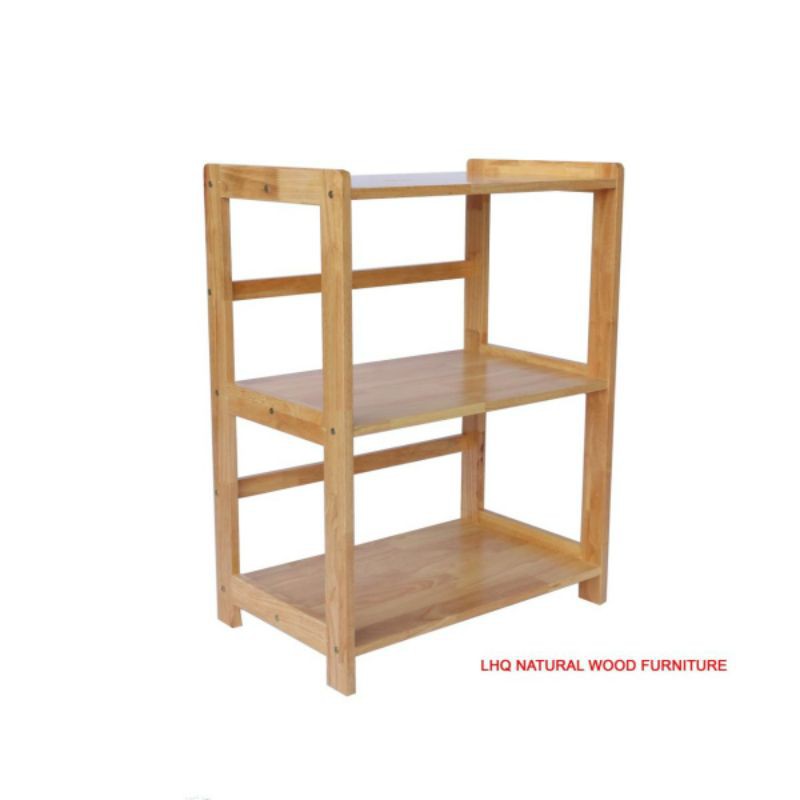 Kệ lò vi sóng bằng Gỗ Cao Su Tự Nhiên