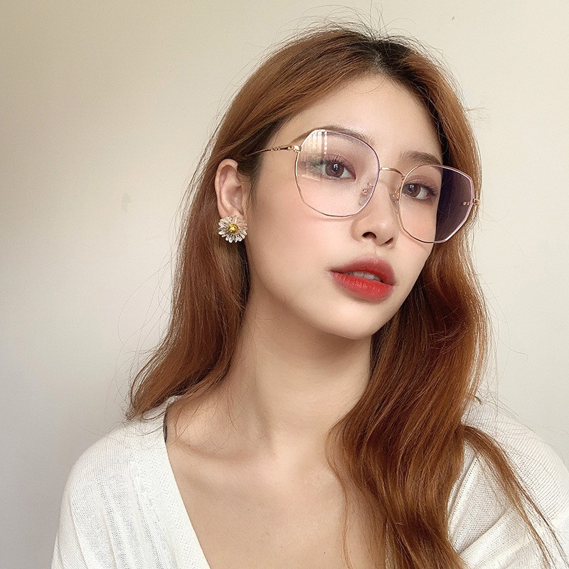 Gọng kính cận kim loại mảnh mắt đa giác phong cách Hàn Quốc - Kính giả cận Unisex 4 Young Store 045 | BigBuy360 - bigbuy360.vn