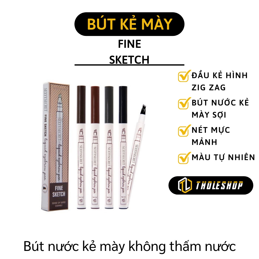 Chì Kẻ Mày - Bút Nước Kẻ Mày 4 Đầu, Không Thấm Nước, Dễ Dàng Vẽ 4980
