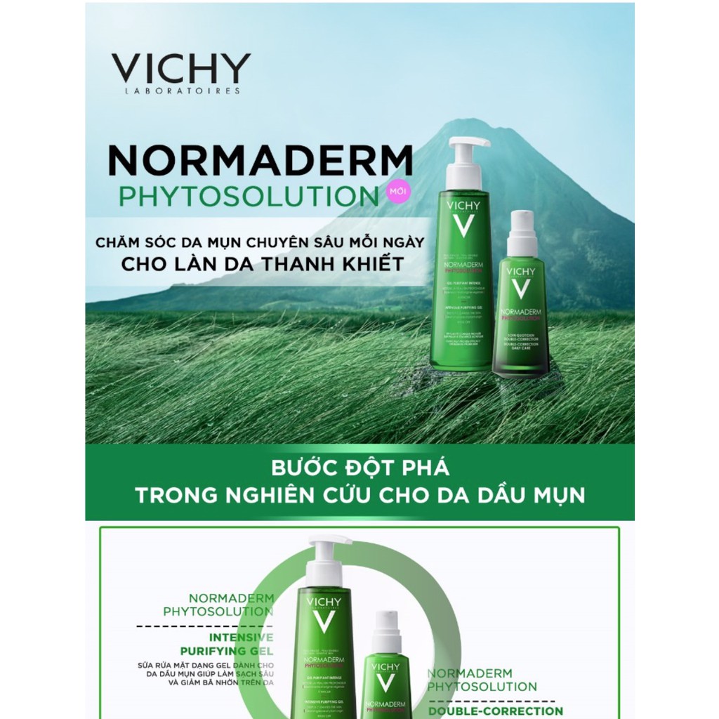 Sữa rửa mặt Vichy Normaderm phytosolution gel cho da dầu da mụn - MUSE HOUSE