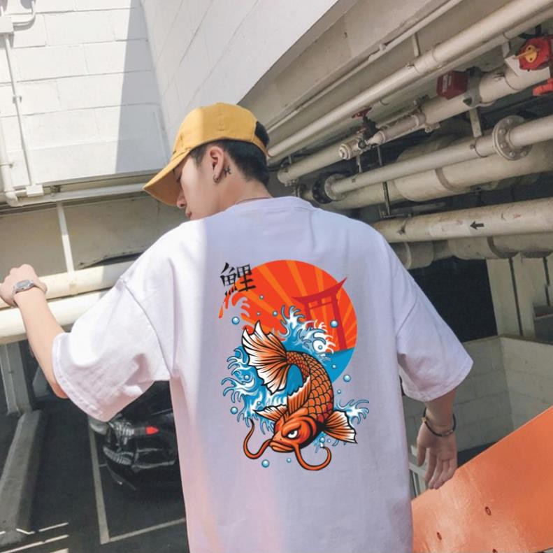 HOT- Hàng HotMiến Phí Ship Áo Thun Tay Lỡ Cá Chép Vượt Vũ Môn - Áo Thun UNISEX Tay LỡCực Chất - mẫu siêu ngầu