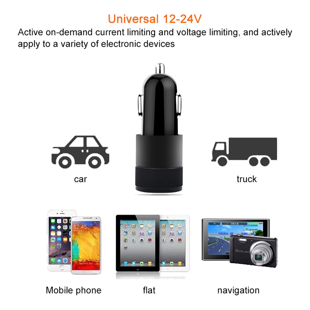 [Shop Amart] Củ Sạc Trên Ô Tô 32W Cổng USB Kép 12V Sạc Nhanh 3.0 Cho Điện Thoại Android iPhone