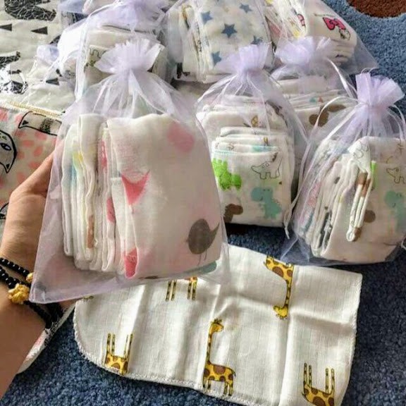 Túi 10 khăn sữa aden cotton cho bé sơ sinh