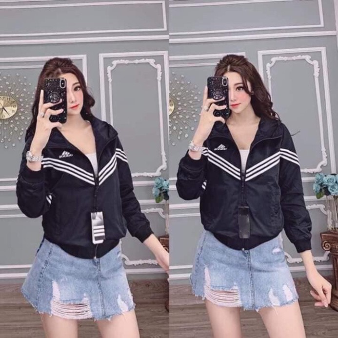 Áo chống nắng ❤️ Hàng Tốt ❤️ áo khoác nữ phối 3 sọc đẹp chống tia UV 7 màu - Áo khoác mùa hè | BigBuy360 - bigbuy360.vn