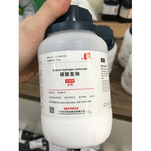 Hoá chất Sodium bicarbonate CAS 144-55-8 NaHCO3 lọ 500g
