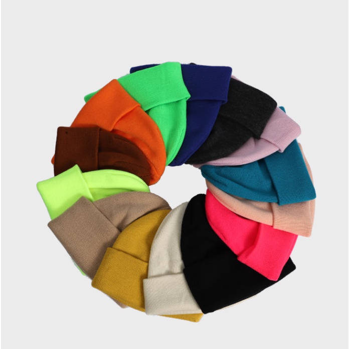 Nón dệt kim màu trơn phong cách Hàn Quốc thời trang thu đông cho nữ