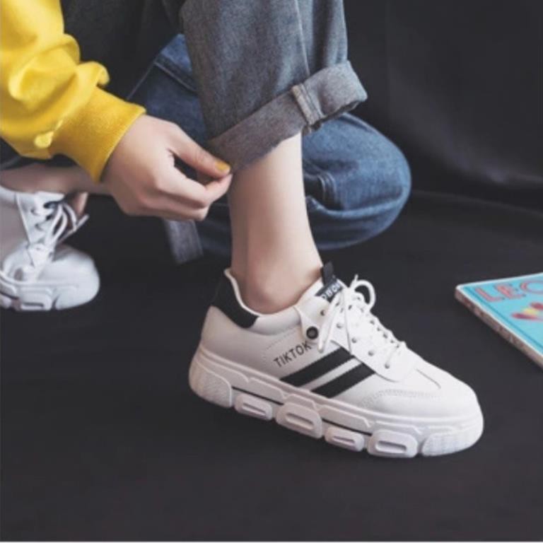 [Hàng Mới Về ] Giày Thể Thao Nữ Đẹp TIKTOK GCN05  Hot Trend Siêu Phẩm Mới Nhất Đế 3 Phân Màu Trắng Tặng Kèm Xịt Giày | BigBuy360 - bigbuy360.vn