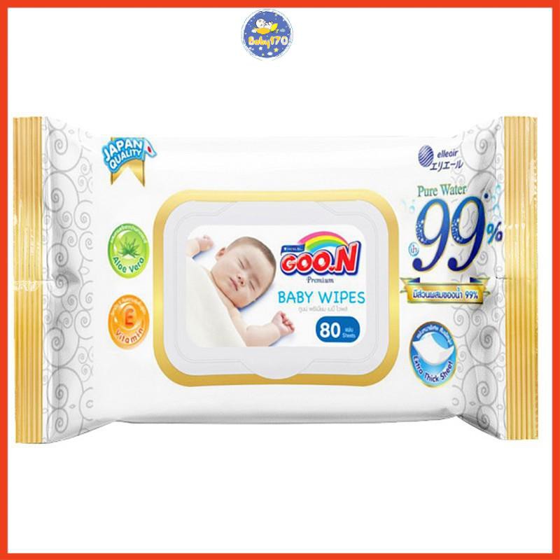 Khăn Ướt Goon Premium 80 Tờ Không Mùi - Mẫu Mới