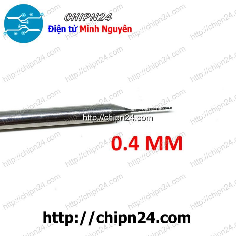 [1 CÂY] Mũi khoan mạch in CNC HỢP KIM 0.4mm