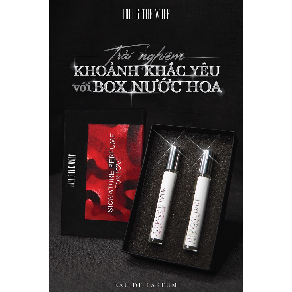 Nước hoa thơm lâu chính hãng Love Memory Box 2 chai nước hoa nam nữ 10ml mùi tự chọn - LOLI & THE WOLF